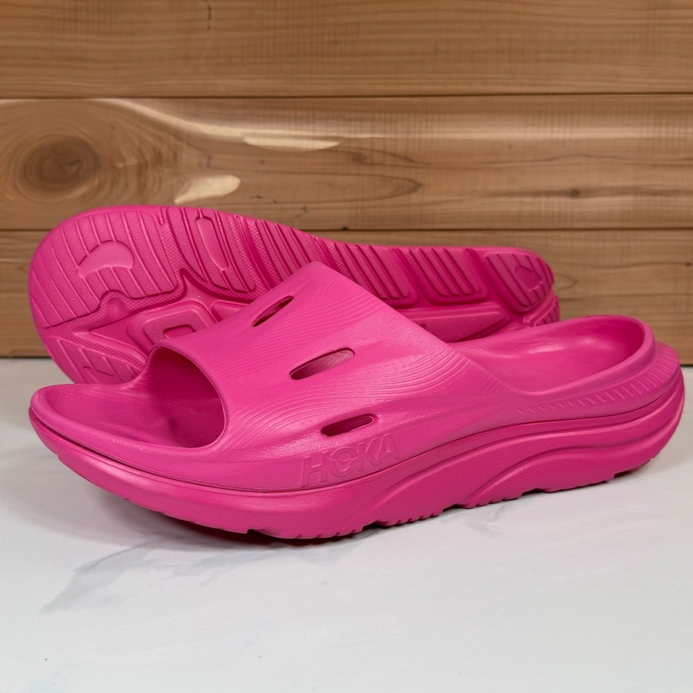 Hoka Ora Recovery Slide 3 Pink Yarrow Comfort Slip On Sandals US W 14/ M 12
